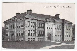 High School Wayne Nebraska 1910c postcard
