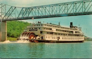 S S Delta Queen Under Ohio River Bridge 1967