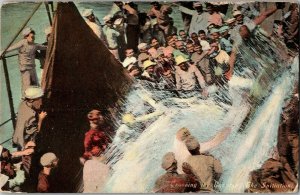 Initiation, Sailors Crossing the Equator c1911 Vintage Postcard D60