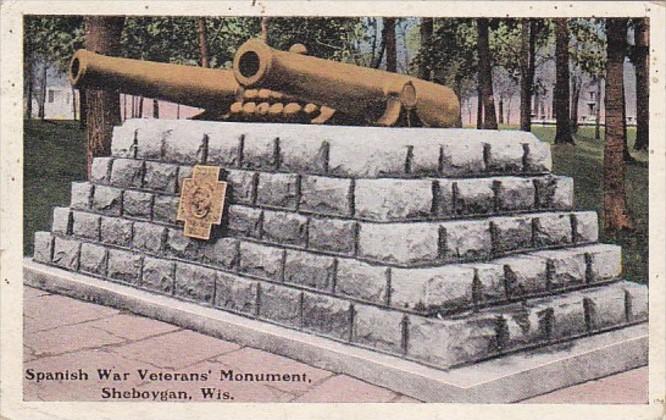 Wisconsin Sheboygan Spanish War Veterans' Monument 1920