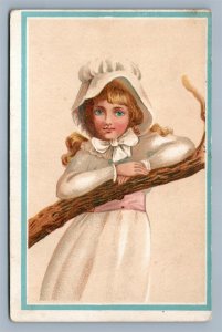 TRENTON NJ ANTIQUE VICTORIAN TRADE CARD CRACKER CO. ADVERTISING