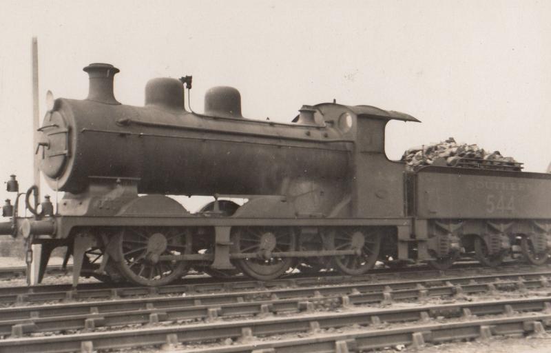 LB & SC Class 0-6-0 No 544 RJ Billington Train Real Photo Postcard