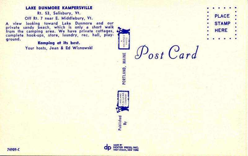 VT - Salisbury. Lake Dunmore, Kampersville