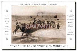 Old Postcard Boat couriers Maritime Development of the Company & # 39eau d & ...