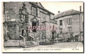 Old Postcard Beauvais The Courthouse Inner Court