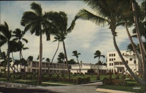 West Palm Beach Florida FL Motel  Linen 1930s-50s Linen Postcard