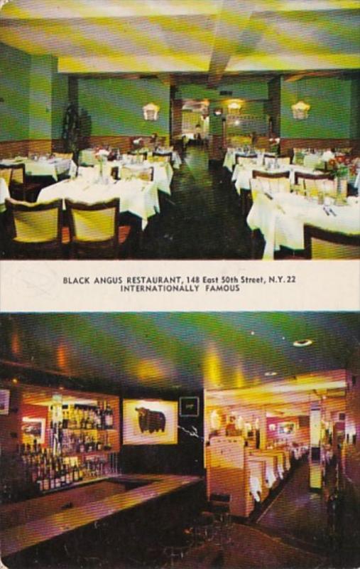 New York City Black Angus Restaurant Interior