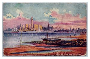 View From The Quarries Havana Cuba 1910 DB Postcard B19