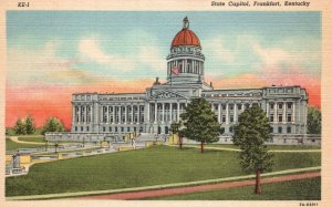 Vintage Postcard 1920's U.S. State Capitol Building Frankfort Kentucky Structure