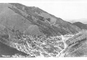 Wallace Idaho ID~Mining Center~Aerial View Real Photo Postcard
