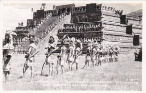 Mexico Teotihuacan Sacrifice To The Gods High Priests & Warriors Real Photo