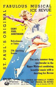 St Paul MN Original Fabulous Musical Ice Skating Revue Poster Postcard