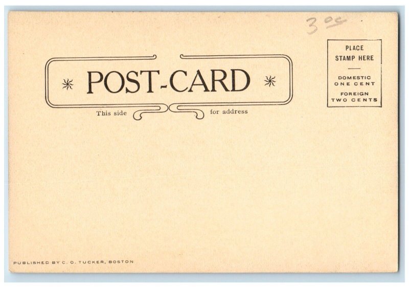 c1905 Looking Down Main Street Road Building Northampton Massachusetts Postcard 