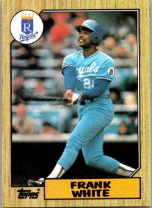 1987 Topps Baseball Card Frank White Kansas City Royals sk18090