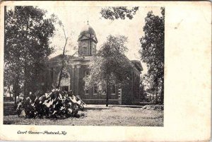 Postcard COURT HOUSE SCENE Paducah Kentucky KY AM6108