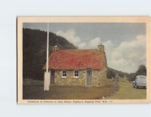 Postcard Gatehouse at Entrance to Cape Breton Highlands Nat'l Park NS Canada