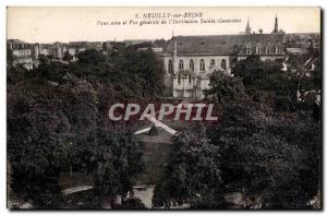 Old Postcard Neuilly sur Seine Panorama General view of the Institution Saint...