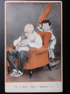Fred Spurgin: QUAINT KIDDIES Cricket Theme IF I DARE - BUT I DARESN'T c1913