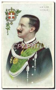 Old Postcard King Victor Emmanuel III d & # 39Italie