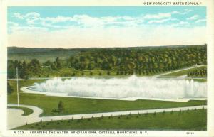 Aerating the Water, Ashokan Dam, Catskill Mtns, NY, Swastika Logo Postcard