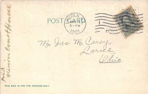 B60/ Lincoln Illinois Il Postcard 1907 High School Building Hand-Colored