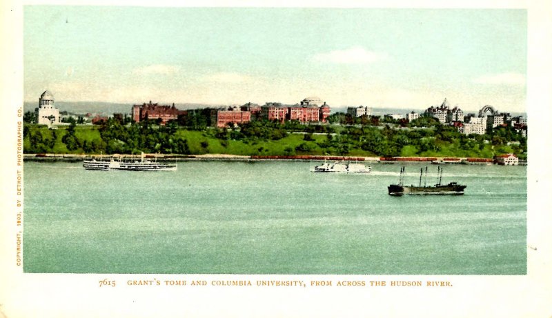 NY - New York City. Grant's Tomb & Columbia Univ. across the Hudson