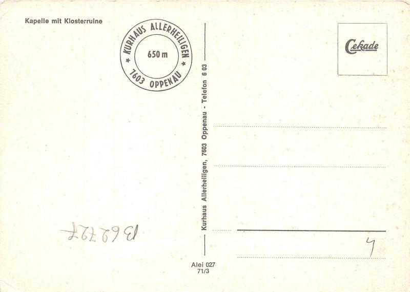 B62727 Oppenau Kapelle mit Klosterruine   germany