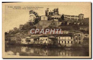 Old Postcard Beziers La Cathedrale St Nazaire La Riviere I'Irb