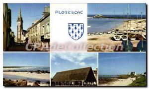 Postcard Modern Plouescat Beaches Les Vieilles Halles and the Center Nautique