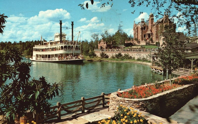 Vintage Postcard 1979 Cruising Rivers of America Majestic Joe Fowler Disney Fla.