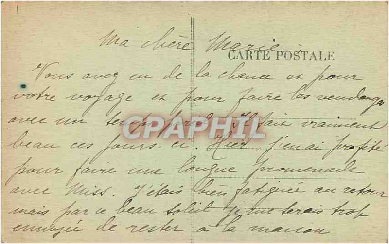 Old Postcard Chastellux Cure