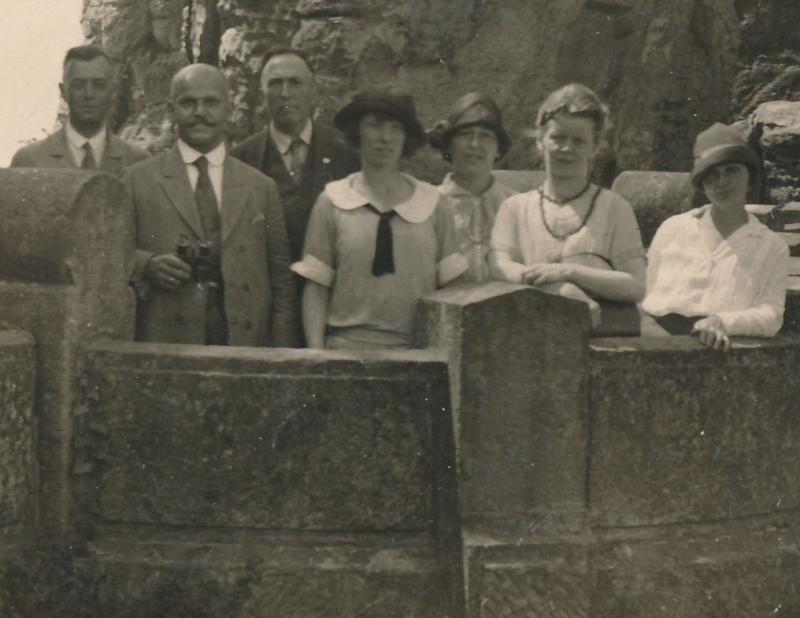 RPPC Tourists near Konigstein, Bavaria, Germany