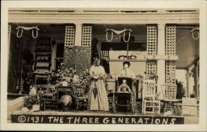 Hampton NH Store Storefront Snuff Box Mannequins Real Photo Postcard