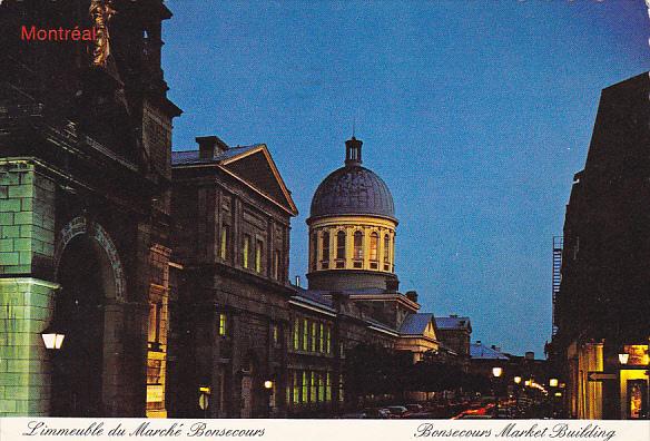 Paul Street Canada Kanada postcard ~1970/75 Montreal Quebec Market Building St 