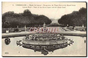 Old Postcard Versailles Latona fountain Perspective Tapis Vert and the Grand ...