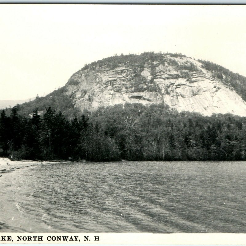 c1930s North Conway, New Hampshire RPPC Echo Lake Real Photo Postcard N.H. NH A5