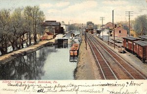 View of Canal Bethlehem, PA, USA Canal 1907 
