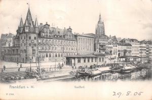 FRANKFURT a M. GERMANY SAALHOF~KUNSTANSTALT LAUTE & BALZAR POSTCARD 1905