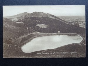 Herefordshire Beacon MALVERN showing Water Reservoir - Old Postcard by Tilley