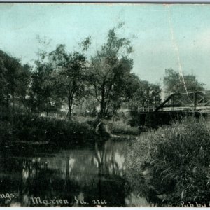 RARE c1910s Marion IA Sulphur Springs Litho Photo Carl Owen PC Cedar Rapids A157