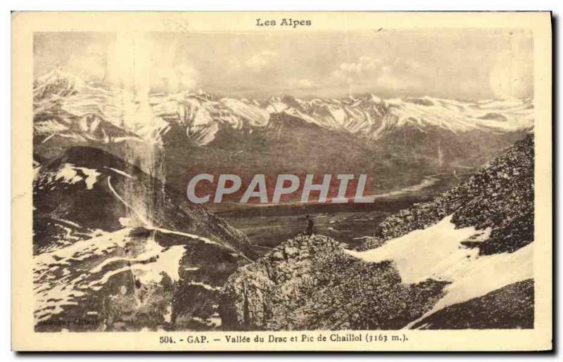 Drac and Pic Chaillol Old Postcard Valley of Gap