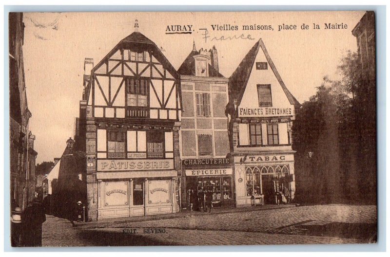 Auray Morbihan France Postcard Vieilles-Maisons Place De La Mairie c1920's
