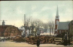 Farmington NH Destroyed Bldg c1910 Postcard 