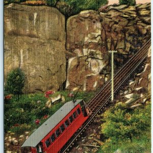 Chattanooga, Tenn. Incline Railway Car Litho Photo Postcard Lookout Mountain A34