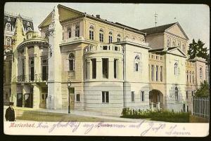 Austria 1908 Marienbad Theater LWK Color Postcard /