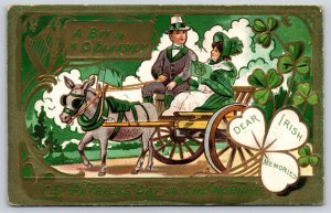 St Patrick's Day~A Bit of Blarney~Irish Gent & Lady in Horse Jaunting Car~NASH