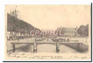 Quimper Old Postcard Gateway on & # 39Odet The prefecture (précuseur map) (a...