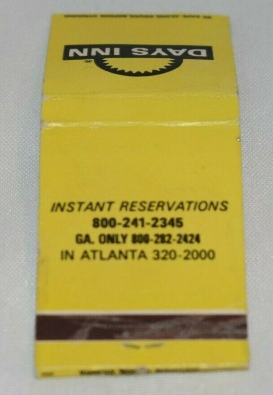 Days Inn Atlanta Georgia 20 Strike Matchbook Cover