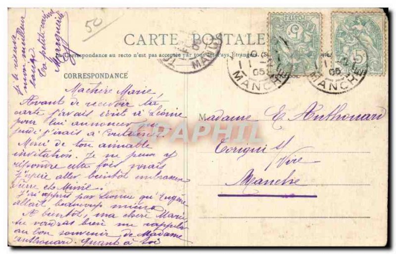 Postcard Old Saint lo Pension Joan of Arc Facade Cote Sud