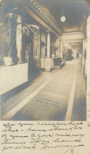 RPPC Postcard Entrance to stratford Hotel Chicago IL